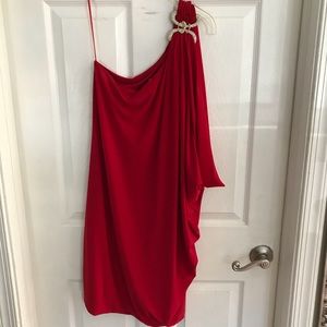 Red cocktail dress